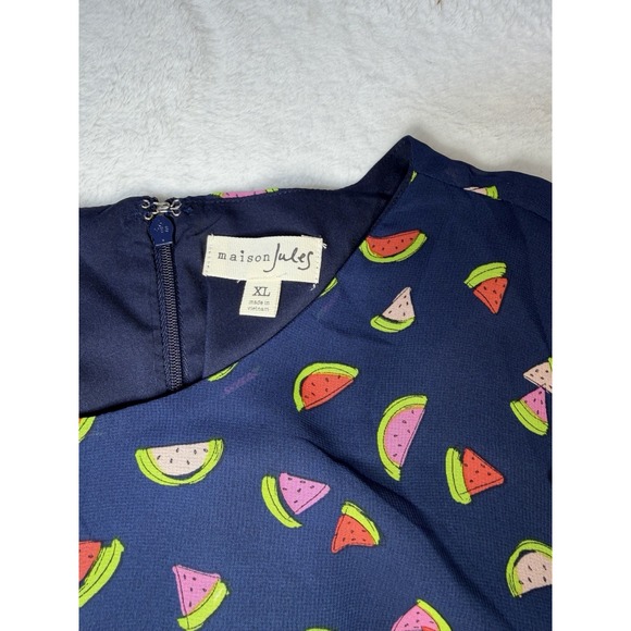 Watermelon‎ Print Fit and Flare Dress, size XL Maison Jules - Picture 7 of 10
